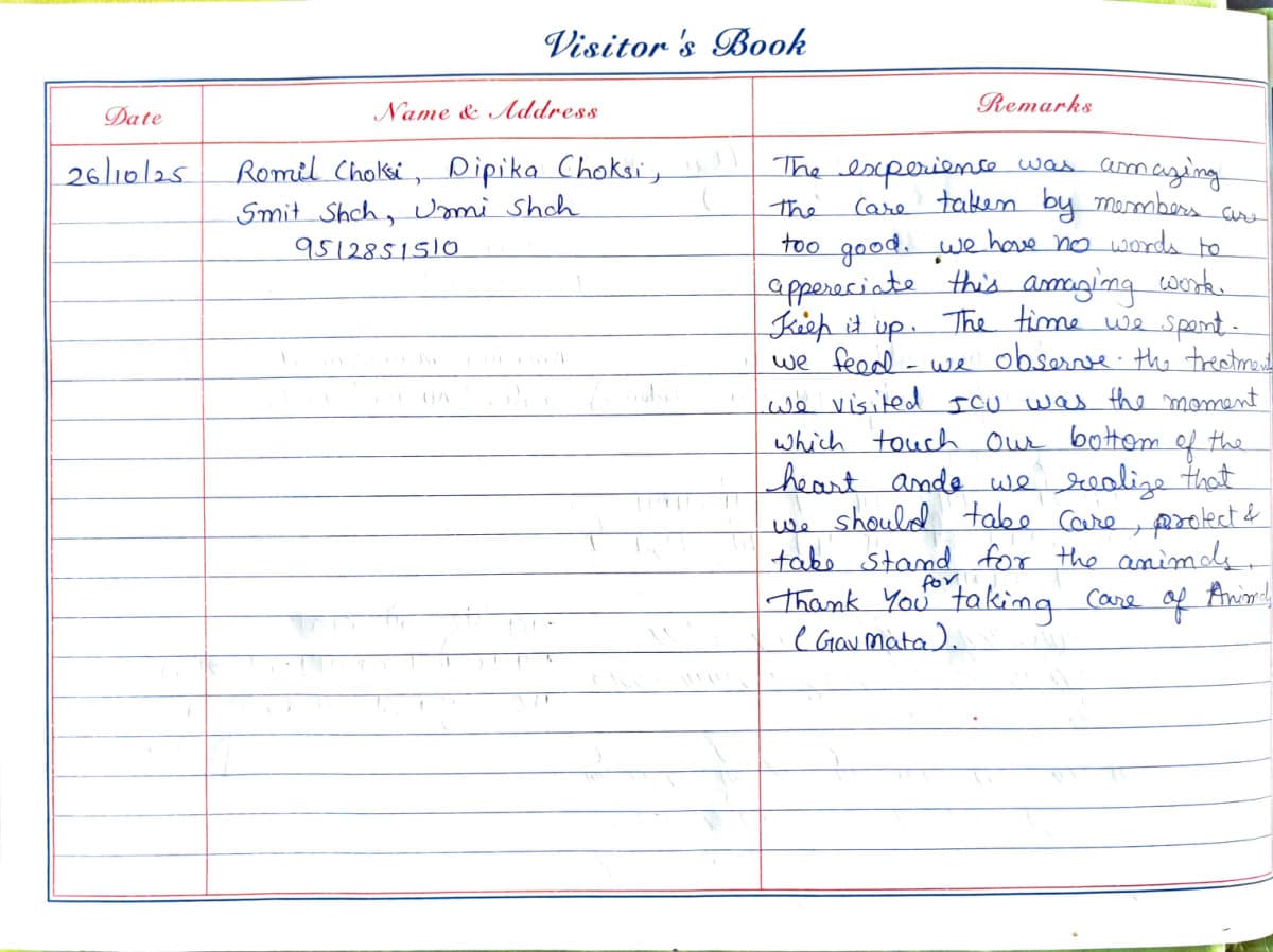 Visitor's book page 3